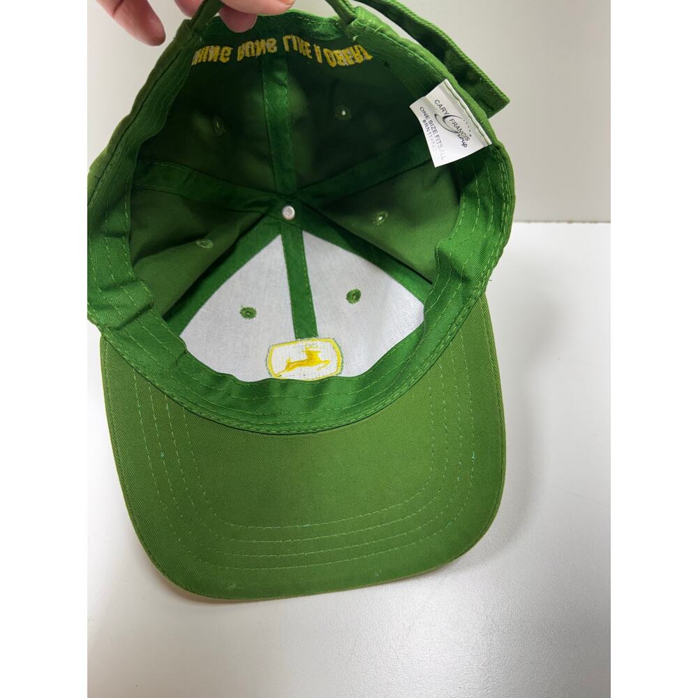 John Deere Green Ball Cap Hat One Size Fits All Embroidered Cary Francis Group - Picture 4 of 6